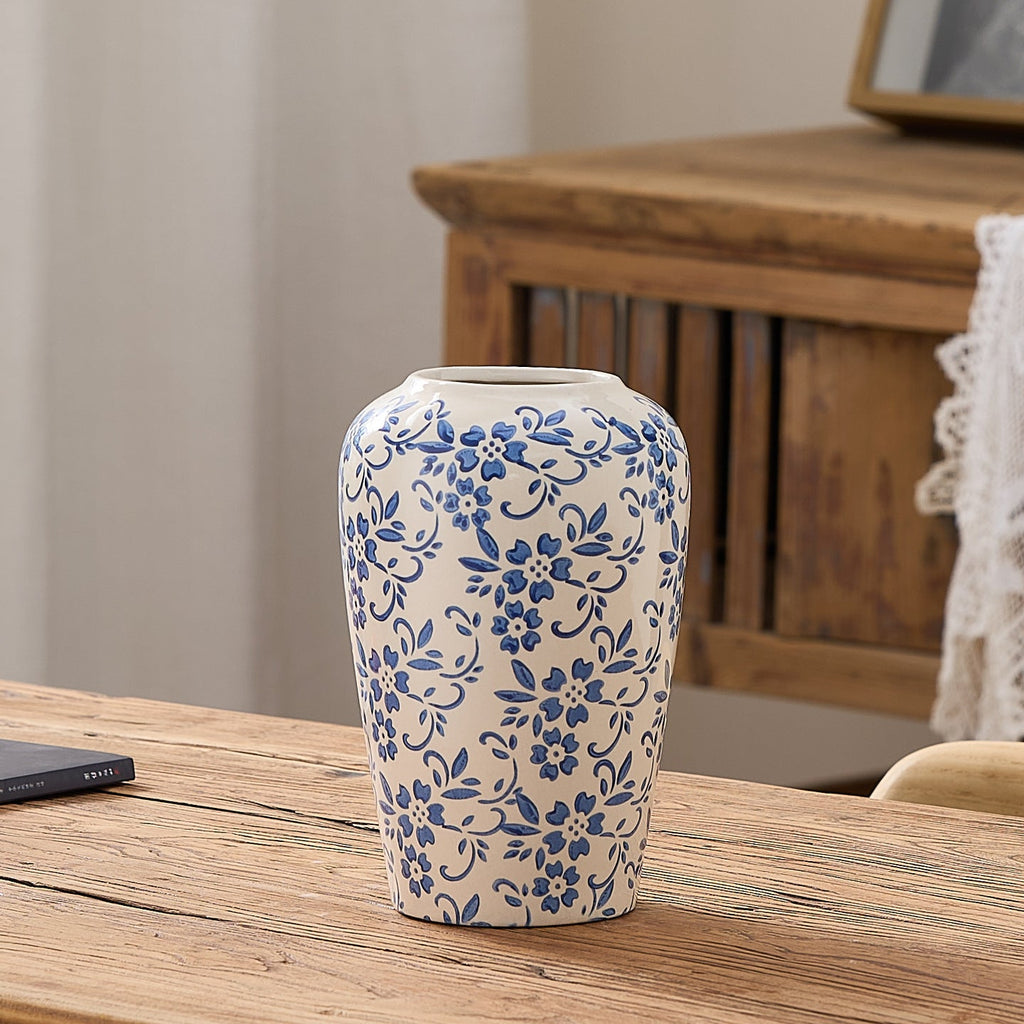 Elegant Ceramic Vase in Floral Pattern | Kelmera