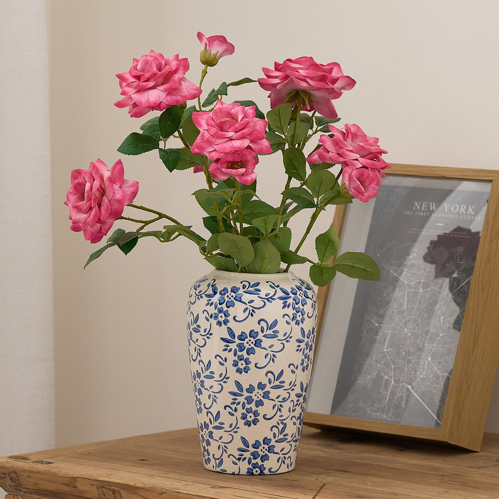 Elegant Ceramic Vase in Floral Pattern | Kelmera