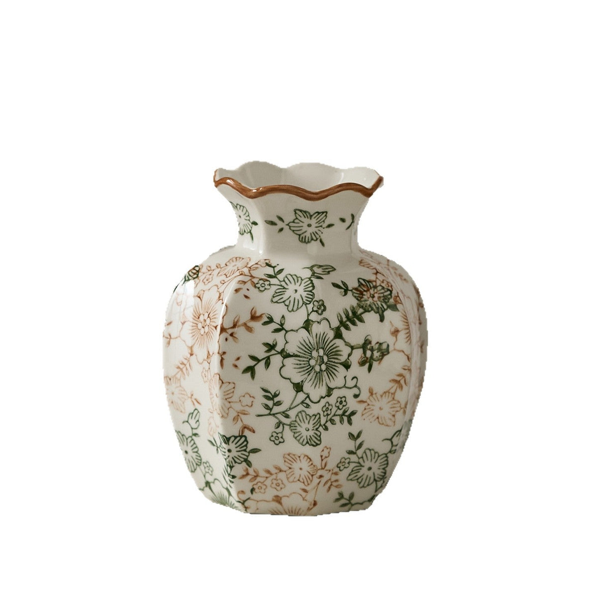 Elegant Ceramic Vase with Floral Pattern | Kelmera