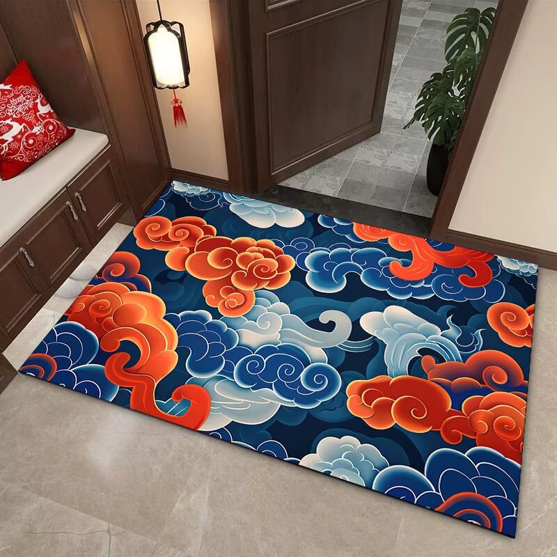 Elegant Cloud Motif Area Mat | Kelmera