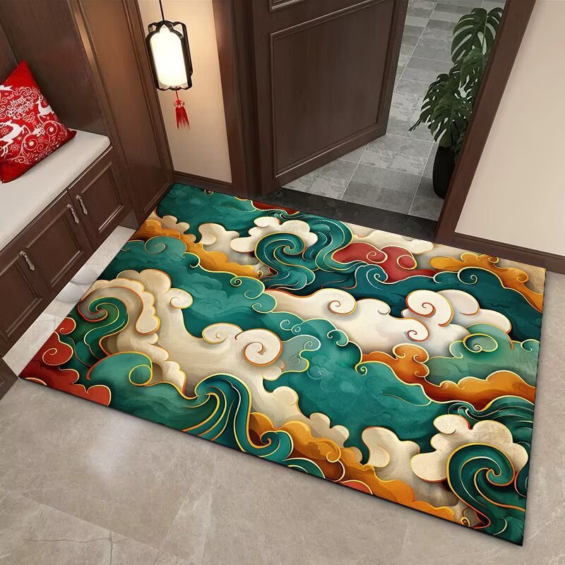 Elegant Cloud Motif Area Mat | Kelmera