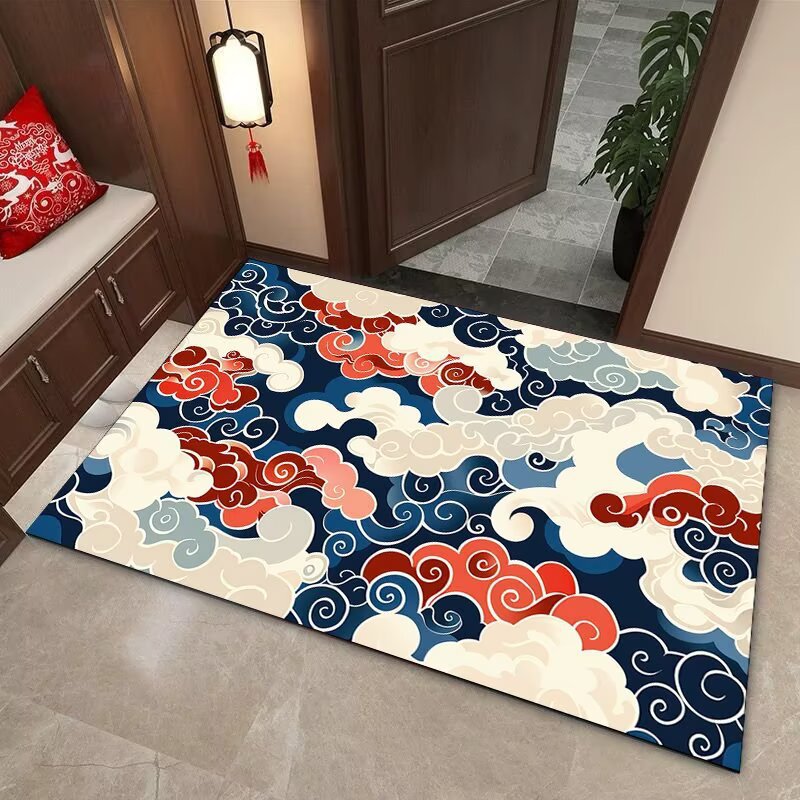 Elegant Cloud Motif Area Mat | Kelmera