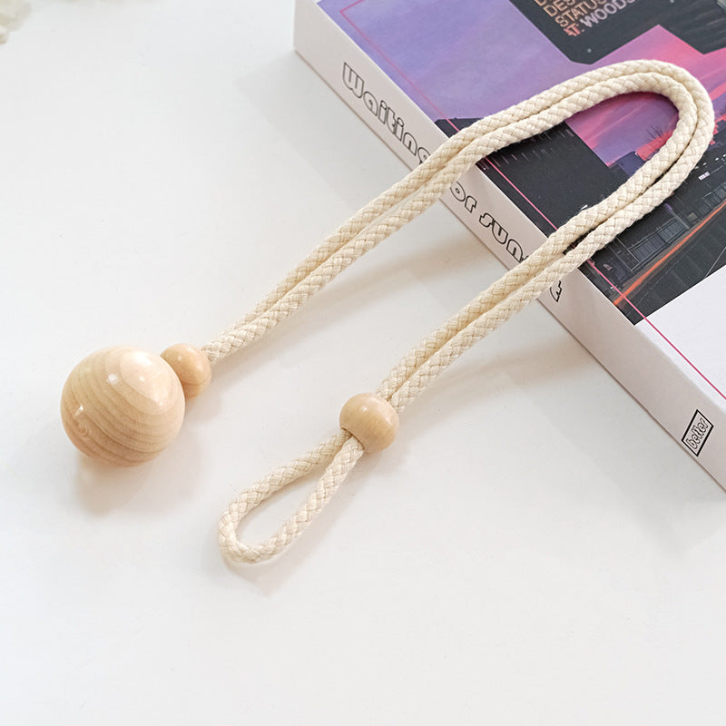Elegant Curtain Holder with Wooden Beads | Kelmera