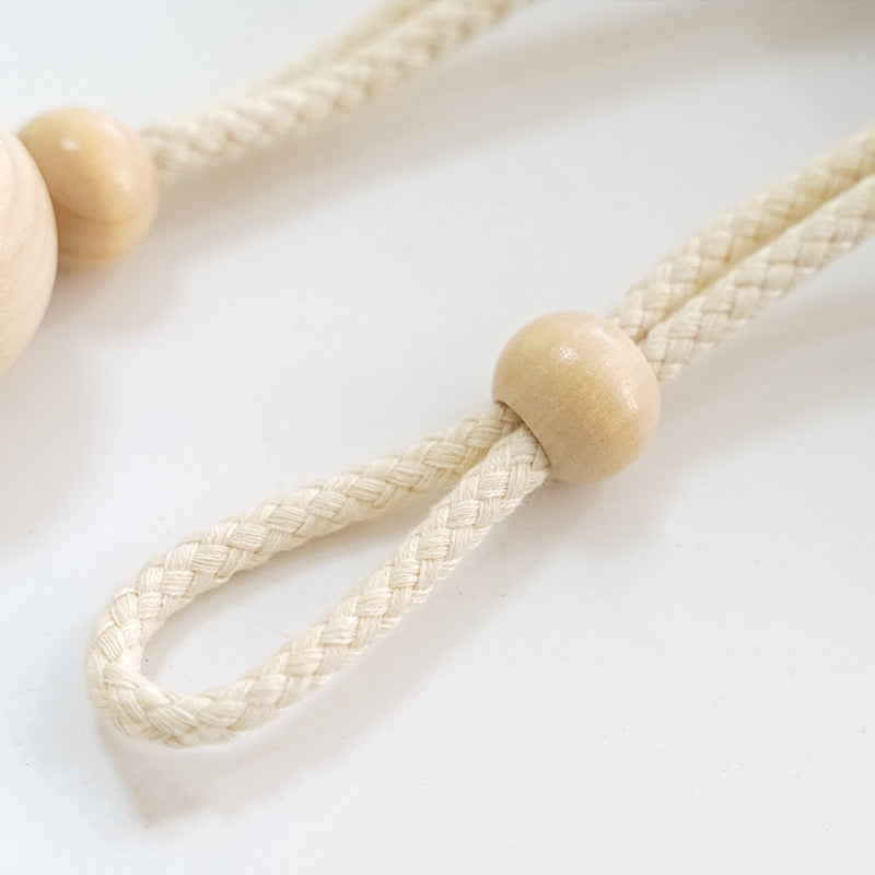 Elegant Curtain Holder with Wooden Beads | Kelmera