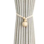 Elegant Curtain Holder with Wooden Beads | Kelmera