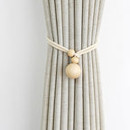 Elegant Curtain Holder with Wooden Beads | Kelmera