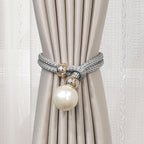 Elegant Curtain Tieback with Decorative Pearl | Kelmera