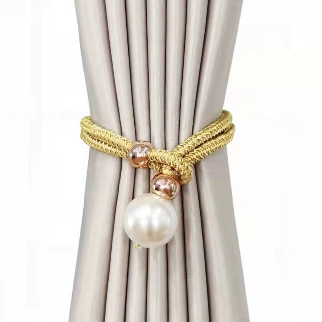 Elegant Curtain Tieback with Decorative Pearl | Kelmera