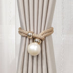 Elegant Curtain Tieback with Decorative Pearl | Kelmera