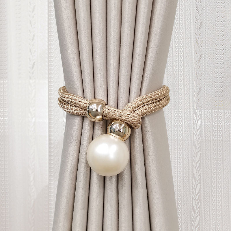 Elegant Curtain Tieback with Decorative Pearl | Kelmera