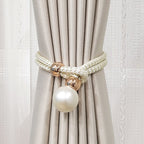 Elegant Curtain Tieback with Decorative Pearl | Kelmera