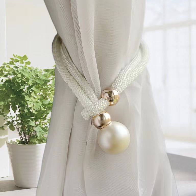 Elegant Curtain Tieback with Decorative Pearl | Kelmera
