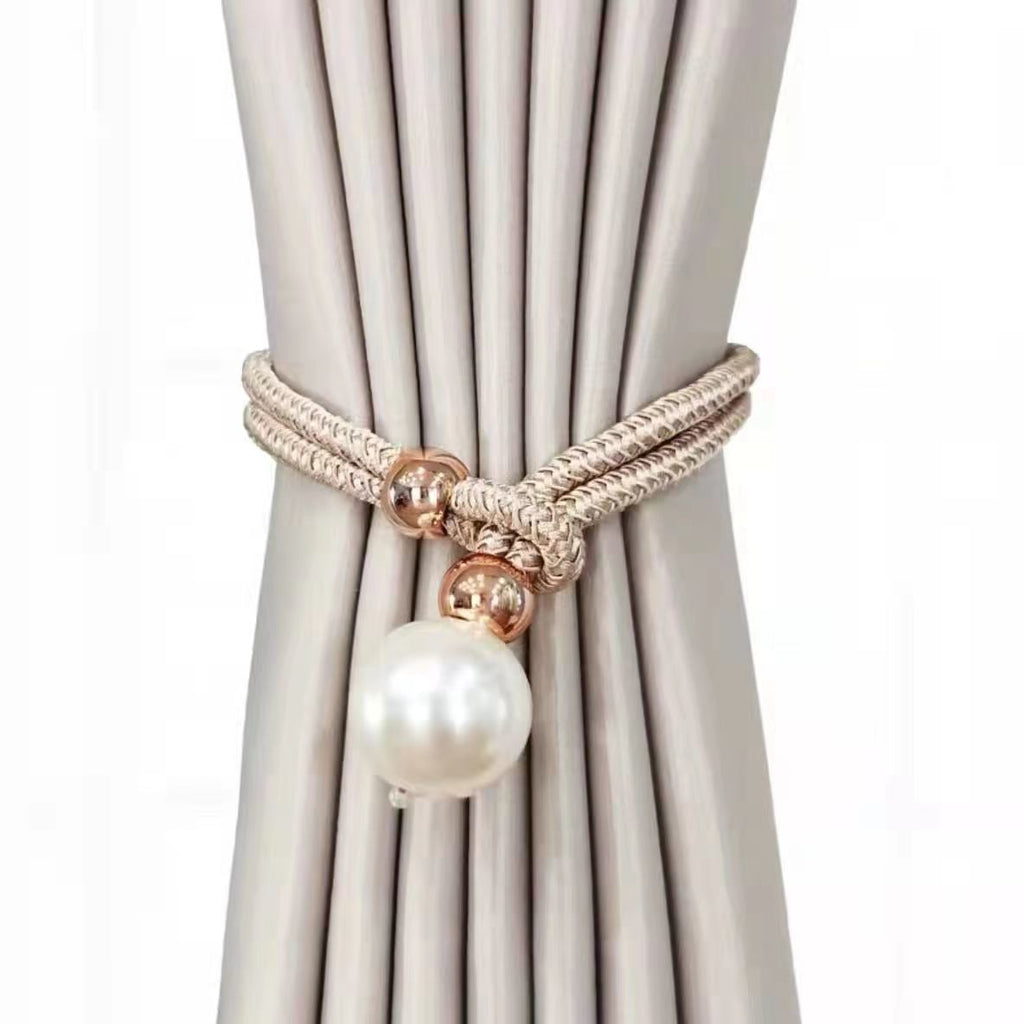 Elegant Curtain Tieback with Decorative Pearl | Kelmera