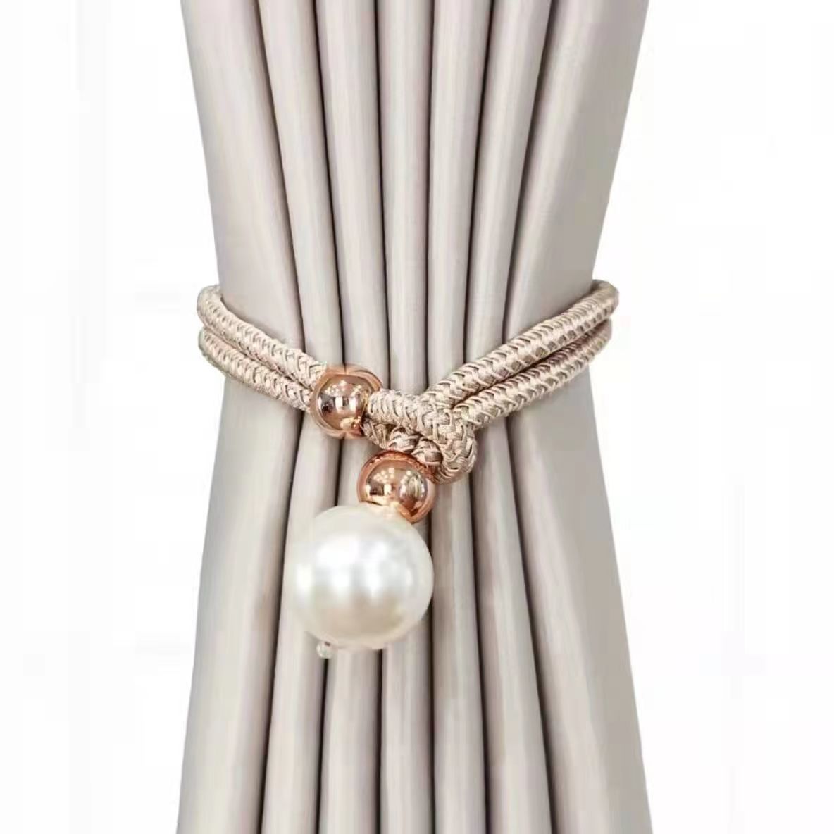 Elegant Curtain Tieback with Decorative Pearl | Kelmera