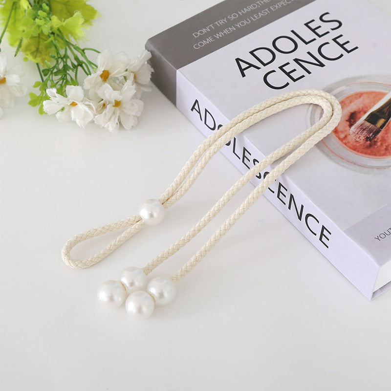 Elegant Curtain Tieback with Pearl Trim | Kelmera