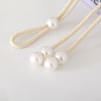 Elegant Curtain Tieback with Pearl Trim | Kelmera
