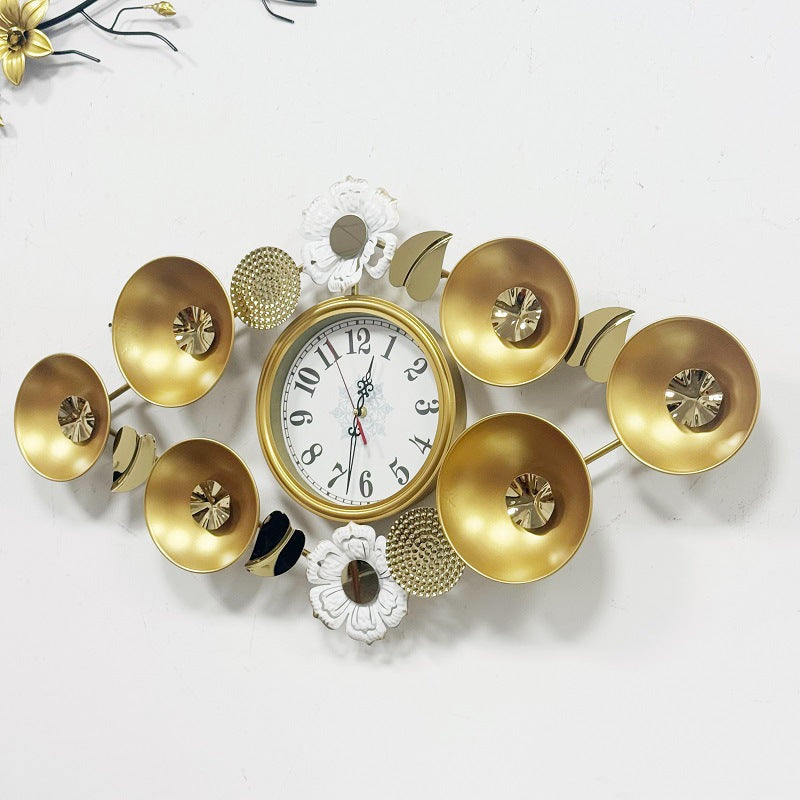Elegant Decorative Wall Clock with Floral Accents | Kelmera