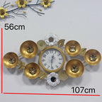 Elegant Decorative Wall Clock with Floral Accents | Kelmera