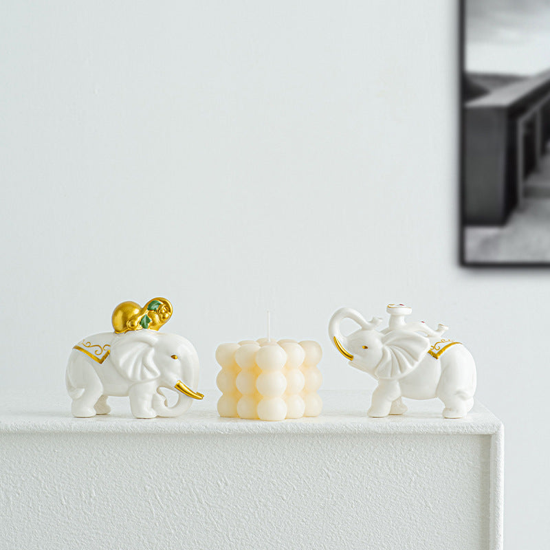 Elegant Elephant Figure made of High-Quality Ceramic | Kelmera