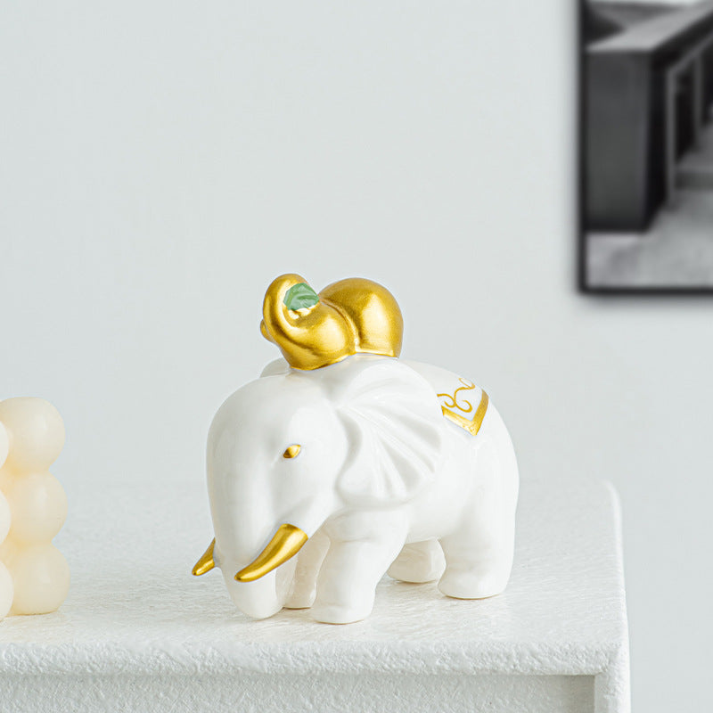 Elegant Elephant Figure made of High-Quality Ceramic | Kelmera