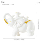 Elegant Elephant Figure made of High-Quality Ceramic | Kelmera