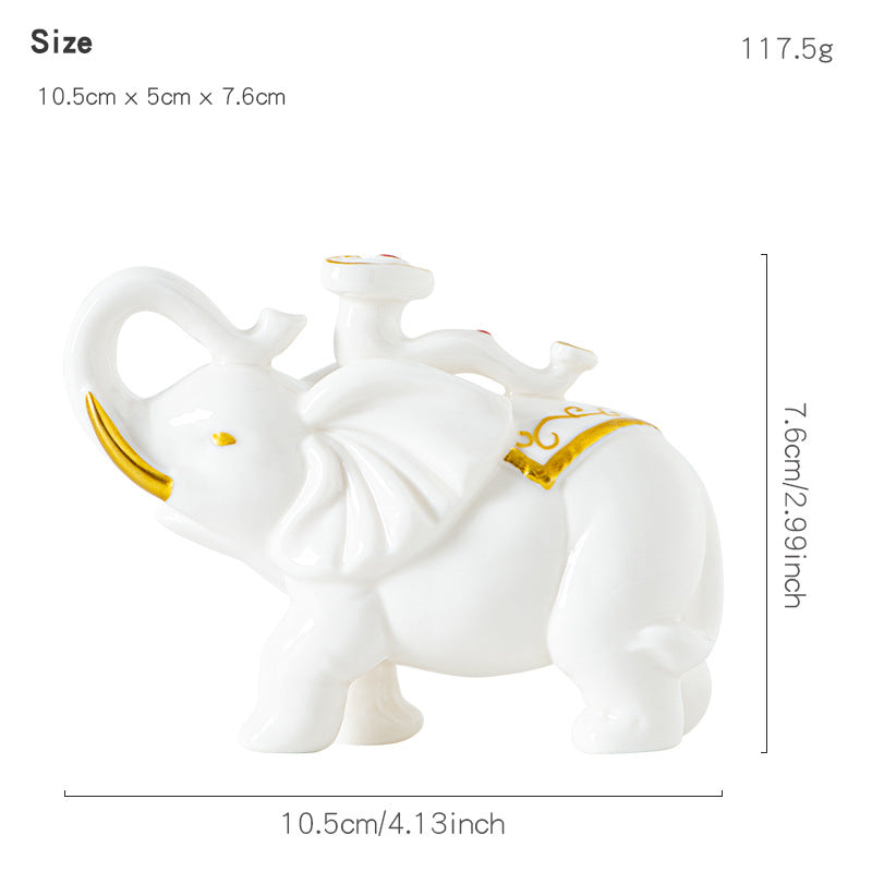 Elegant Elephant Figure made of High-Quality Ceramic | Kelmera