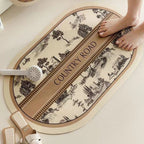 Elegant Floral Design Bath Mat | Kelmera