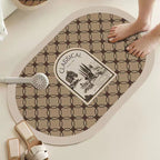 Elegant Floral Design Bath Mat | Kelmera