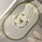 Elegant Floral Design Bath Mat | Kelmera