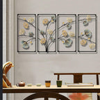 Elegant Floral Metal Wall Art Sculpture | Kelmera