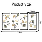 Elegant Floral Metal Wall Art Sculpture | Kelmera