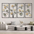 Elegant Floral Metal Wall Art Sculpture | Kelmera