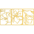 Elegant Floral Wall Art Sculpture Set | Kelmera