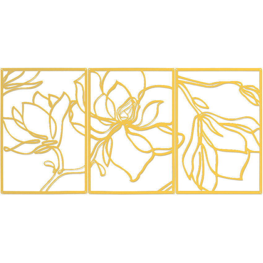 Elegant Floral Wall Art Sculpture Set | Kelmera