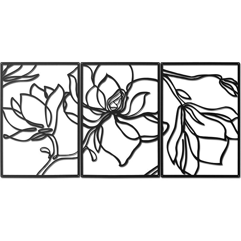 Elegant Floral Wall Art Sculpture Set | Kelmera