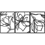 Elegant Floral Wall Art Sculpture Set | Kelmera