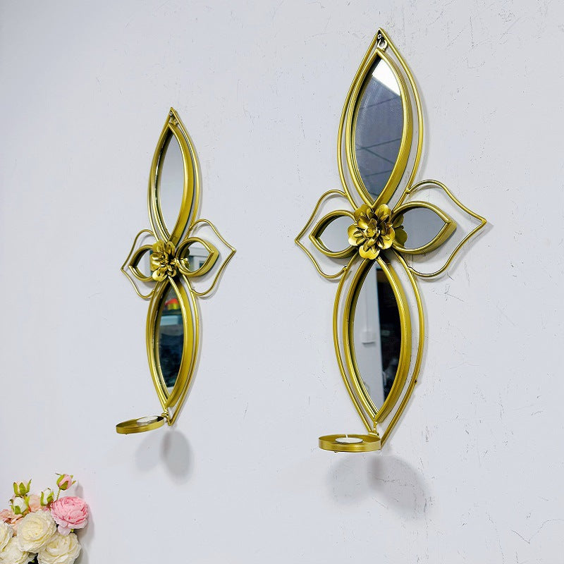 Elegant Floral Wall Mirror with Decorative Metal Design | Kelmera