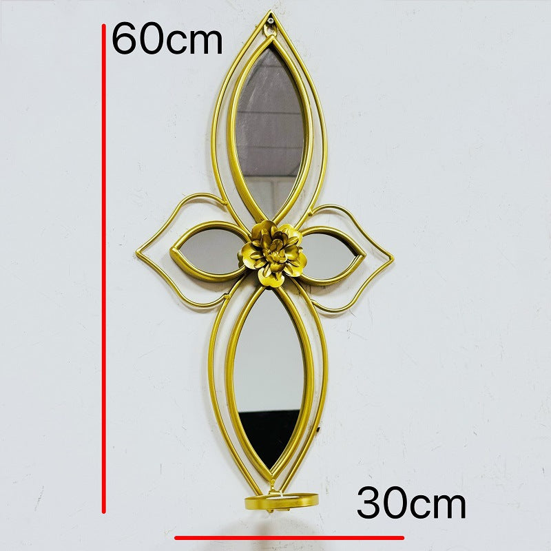 Elegant Floral Wall Mirror with Decorative Metal Design | Kelmera