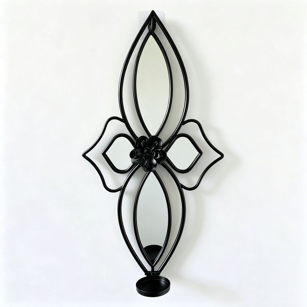 Elegant Floral Wall Mirror with Decorative Metal Design | Kelmera