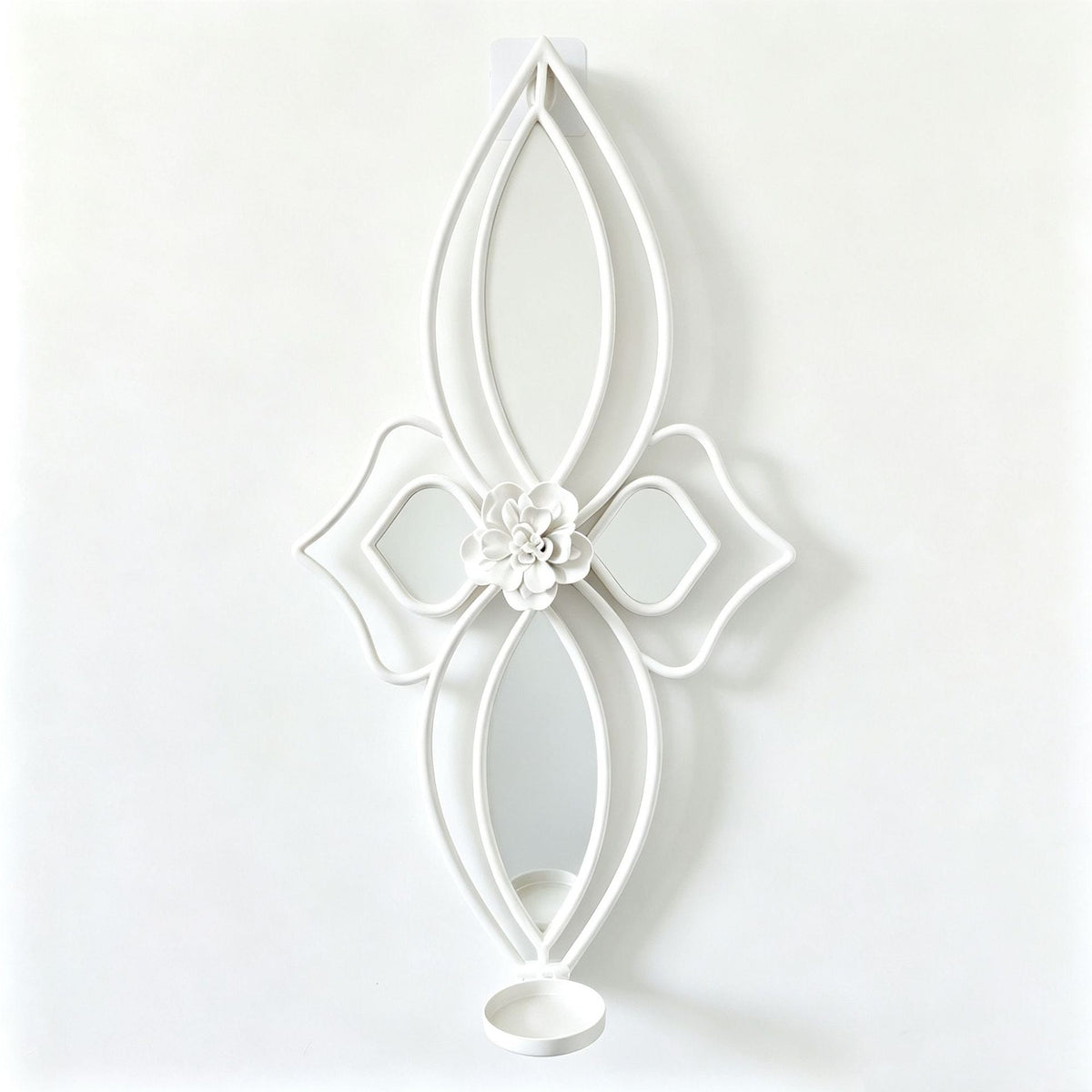 Elegant Floral Wall Mirror with Decorative Metal Design | Kelmera