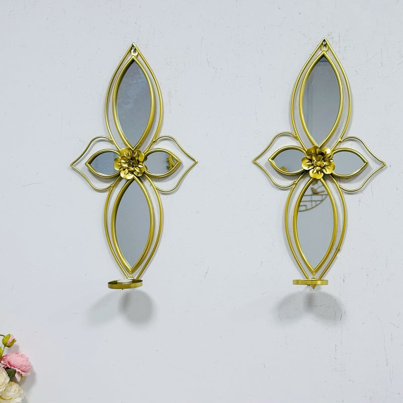 Elegant Floral Wall Mirror with Decorative Metal Design | Kelmera
