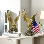 Elegant Garden Figure with Eagle on Tree Trunk | Kelmera