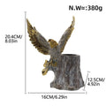 Elegant Garden Figure with Eagle on Tree Trunk | Kelmera