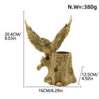 Elegant Garden Figure with Eagle on Tree Trunk | Kelmera
