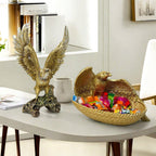 Elegant Garden Figure with Eagle on Tree Trunk | Kelmera