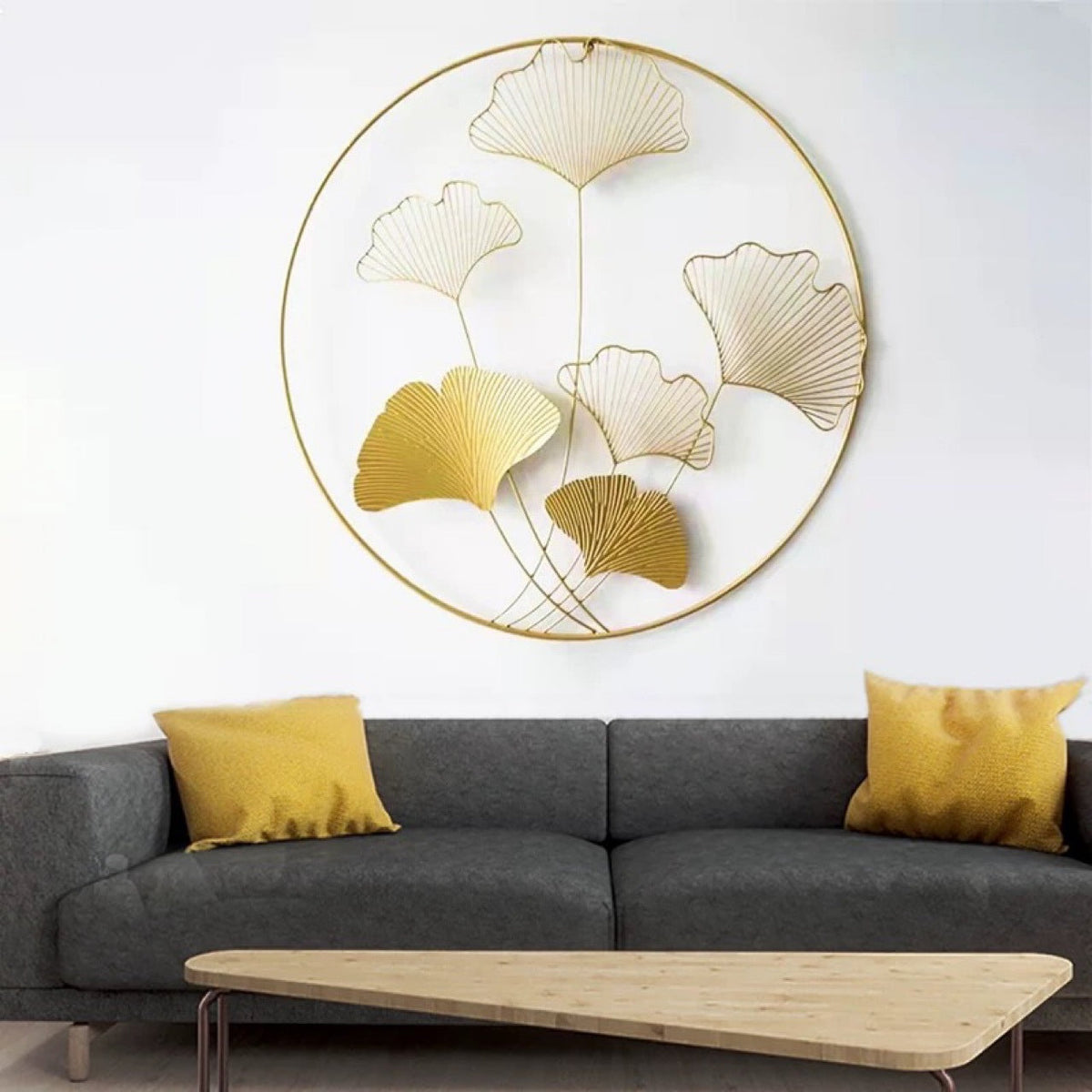 Elegant Ginkgo Leaf Decorative Wall Art Sculpture | Kelmera