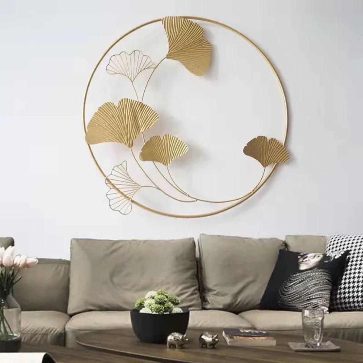 Elegant Ginkgo Leaf Decorative Wall Art Sculpture | Kelmera
