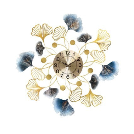 Elegant Ginkgo Leaf Decorative Wall Clock | Kelmera