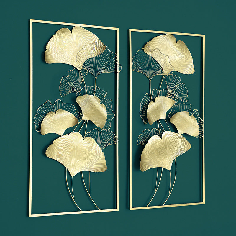 Elegant Ginkgo Leaf Metal Wall Art Sculpture | Kelmera