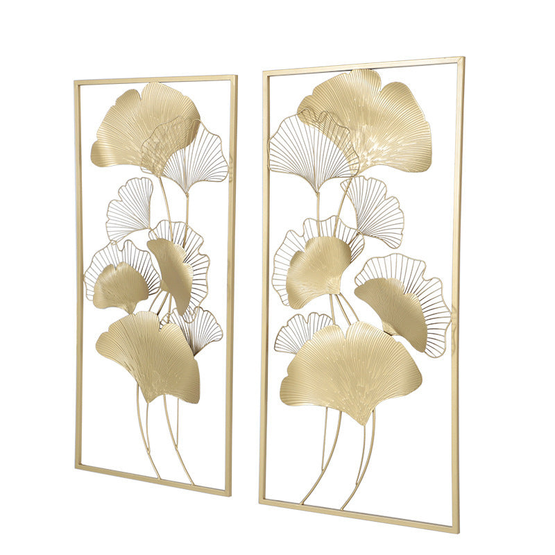 Elegant Ginkgo Leaf Metal Wall Art Sculpture | Kelmera